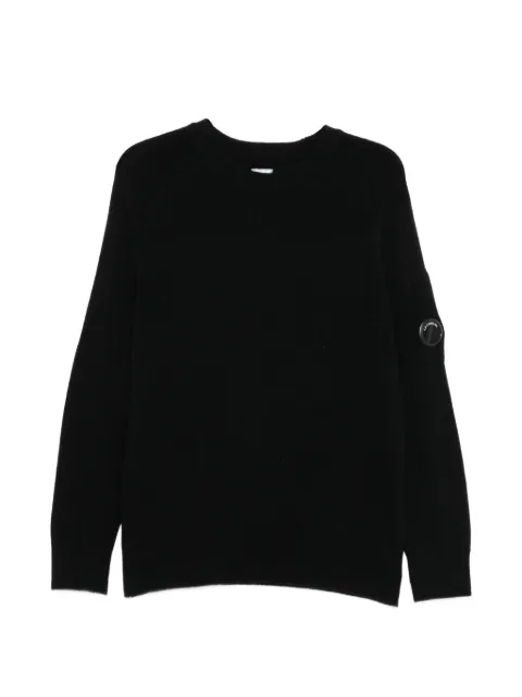 C.P. Company Lens-detail crew-neck sweater Black 21CMKN085A110149A999