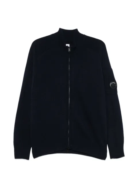 C.P. Company Lens-detail zip-up cardigan Blue 21CMKN088A110149A888