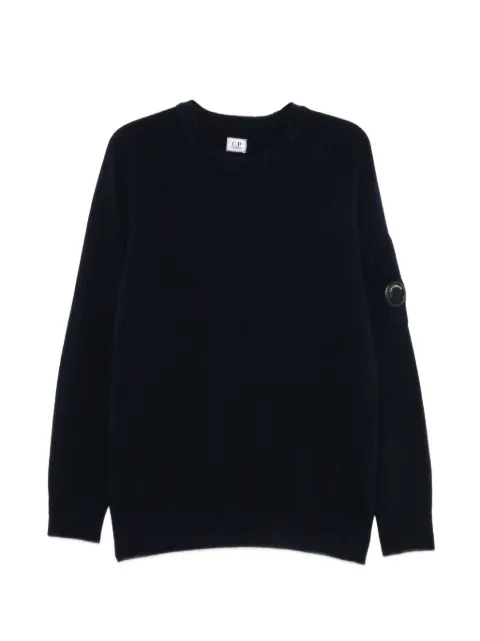 C.P. Company Lens-detail wool sweater Blue 21CMKN085A110149A