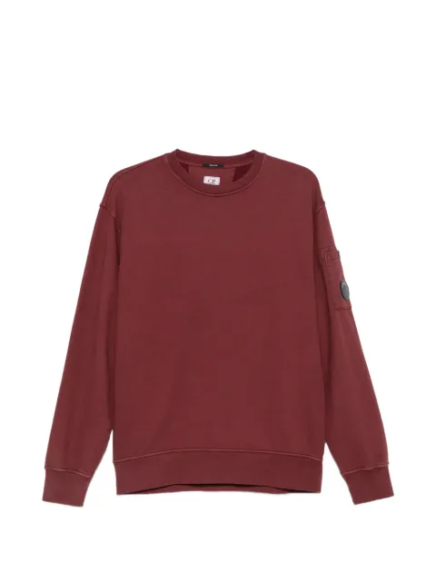 C.P. Company Lens-detail sleeve-pocket sweatshirt Red 21CMSS718A006372R592