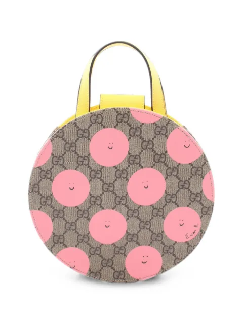Gucci Pre-Owned 2010s GG Supreme smiley-print handbag Neutrals 1080818