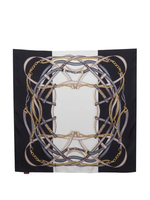 Gucci Pre-Owned Heritage print square scarf Black 1365051