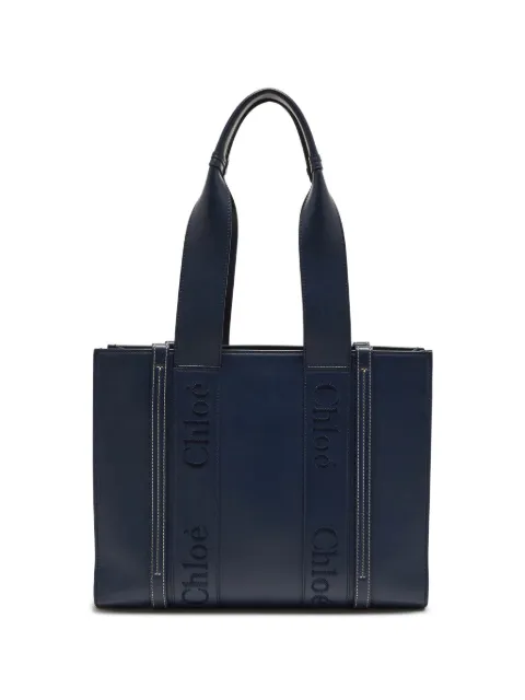 Chloé Pre-Owned medium Woody tote bag Blue 1365595