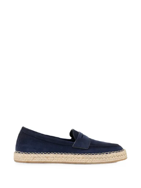 Santoni suede slip-on espadrilles Blue WUSW72330PBTSRDIU62