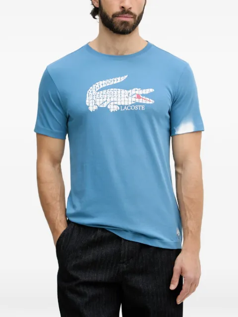 Lacoste Roland-Garros logo-print T-shirt Blue TH0338