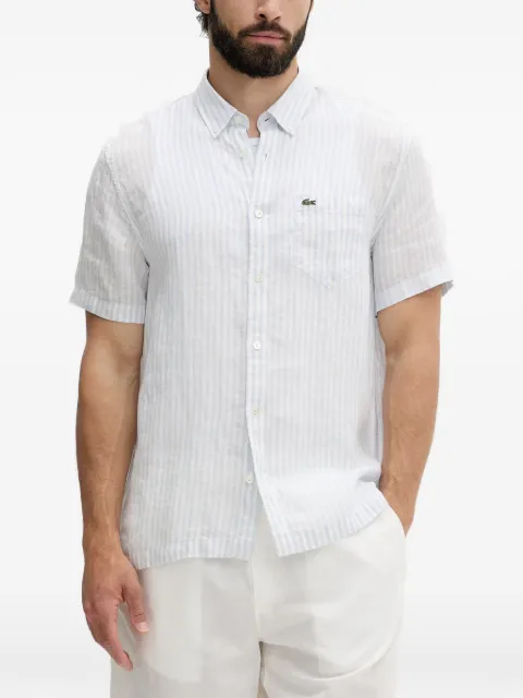Lacoste striped short-sleeve shirt White CH8061