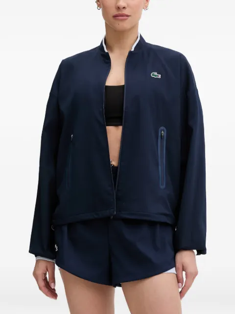 Lacoste logo-patch zip-up jacket Blue BF9968