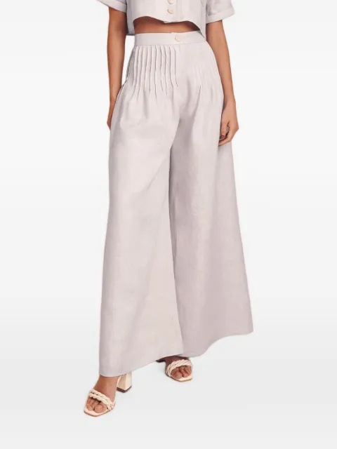 AZULU Posey pleated palazzo pants Pink PTWPASS2662BLRTES28