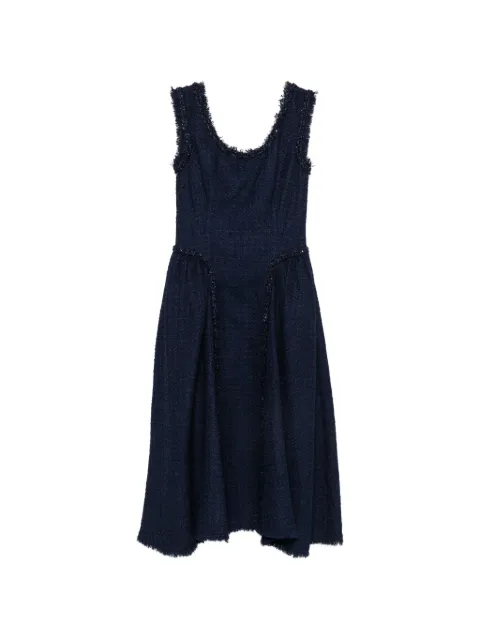 Self-Portrait bouclé-texture midi dress Blue PF26112MA