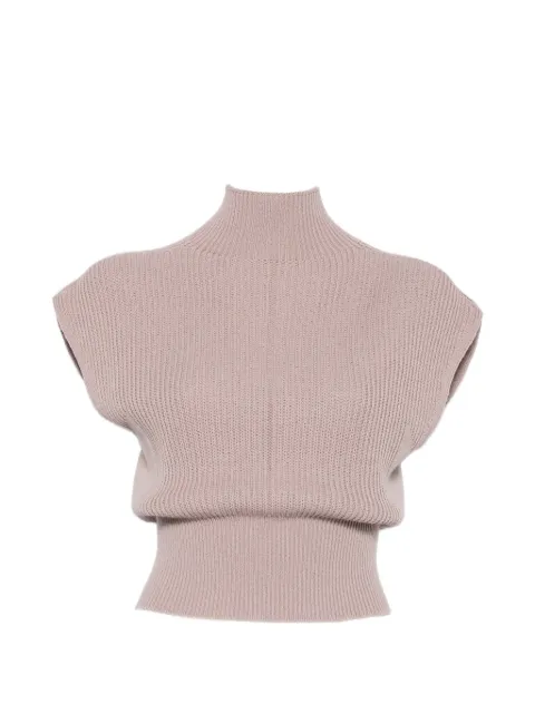 Rick Owens ribbed cap-sleeve top Pink RP02F5620