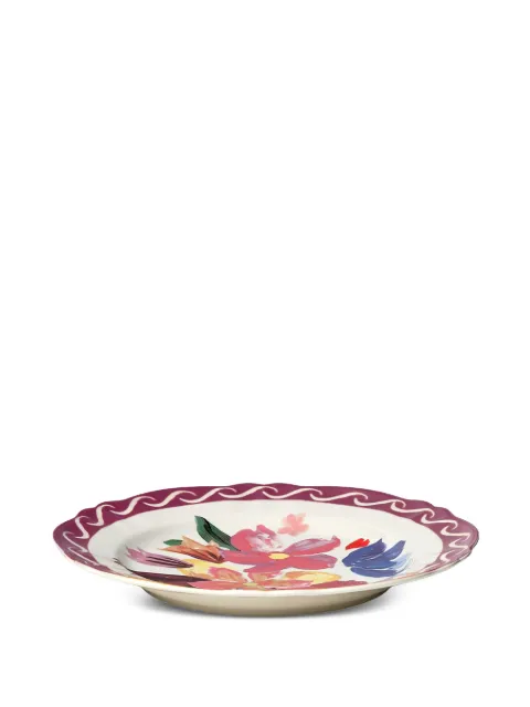 Bitossi Home floral-print scalloped-edge plates White FTB02201SET2