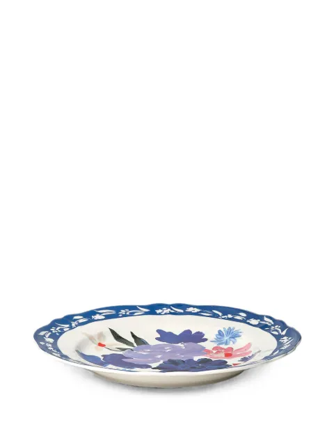 Bitossi Home floral-print scalloped-edge plates White FTB02401SET2