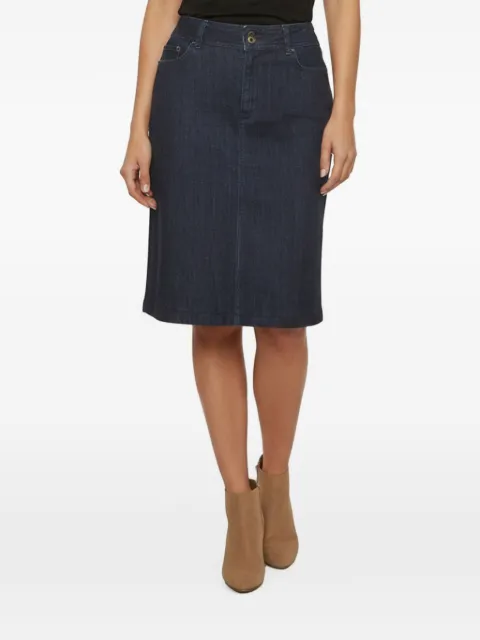 Dolce & Gabbana Pre-Owned dark-wash denim straight midi skirt Blue 1365240