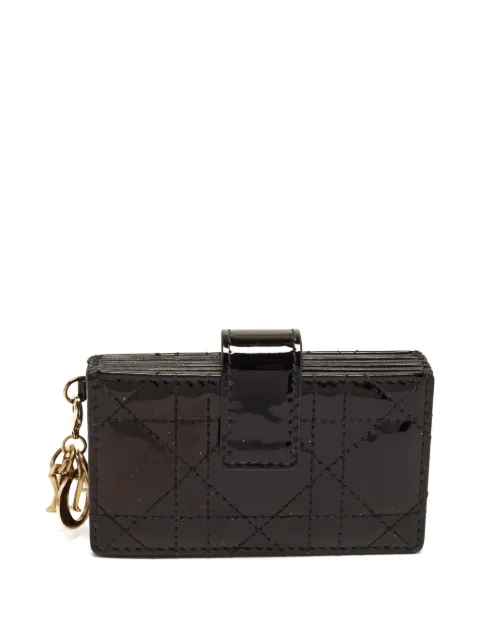 Christian Dior Pre-Owned 2020 Lady Dior 5 Gusset Cannage card case Black 1365333