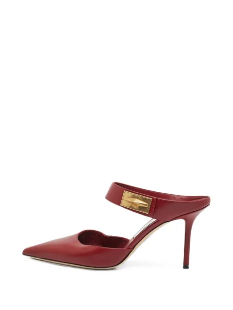 Jimmy Choo Pre-Owned Smokey pointed-toe mules Red 1365234
