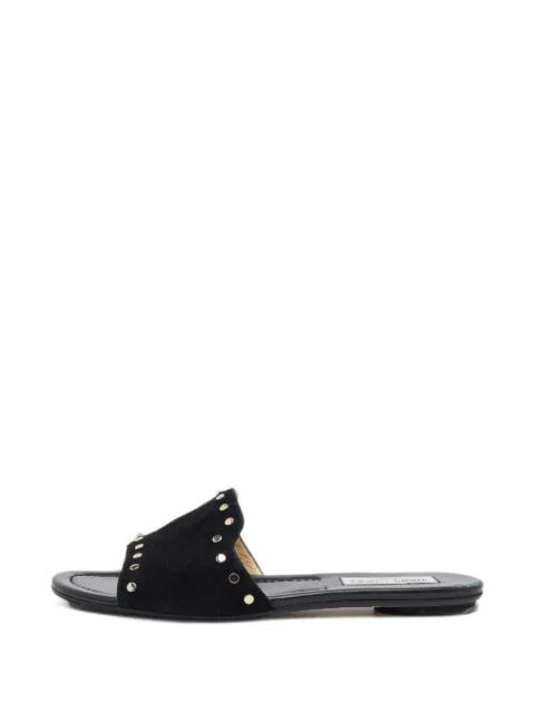 Jimmy Choo Pre-Owned Nanda flat sandals Black 1362427