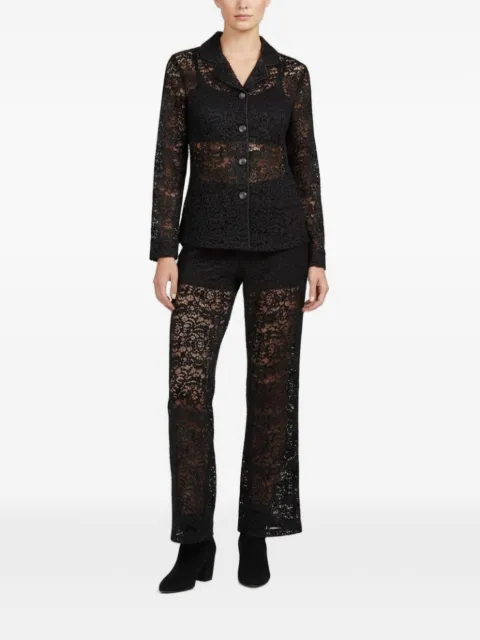 424 Giselle floral-lace trousers set Black 1347581