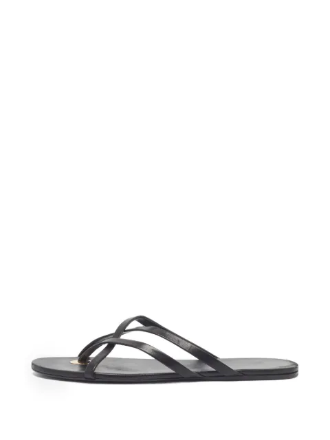 Saint Laurent Pre-Owned criss-cross strap sandals Black 1364076