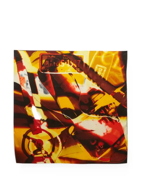 Christian Dior Pre-Owned printed silk scarf Yellow 1365065