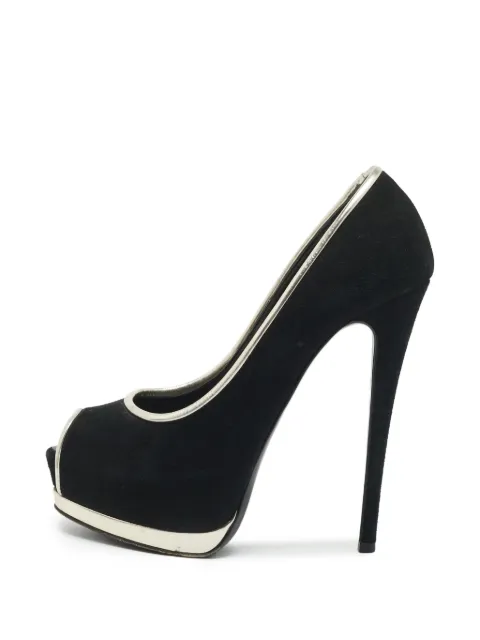 Giuseppe Zanotti Vintage suede platform heeled pumps Black 1364696
