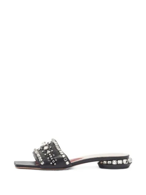 Roger Vivier Vintage Disco crystal-embellished sandals Black 1364391