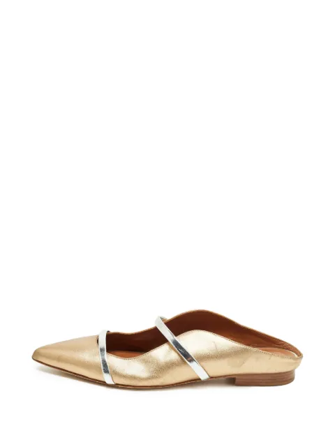 Malone Souliers Maureen pointed mules Gold 1276605
