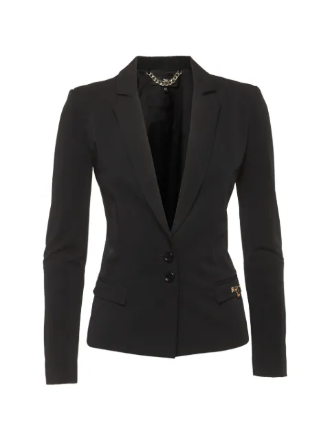 Elisabetta Franchi gabardine slim fit blazer Black 1364320
