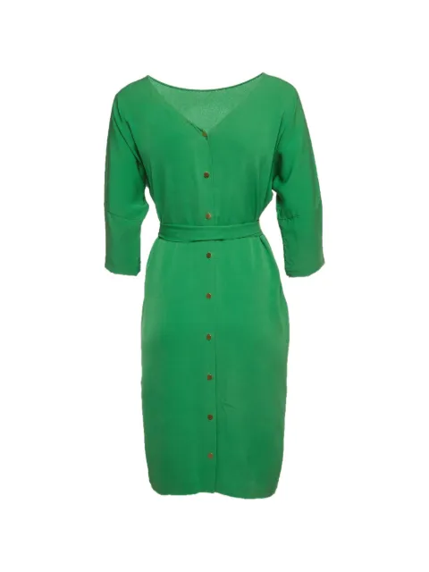 Dvf Vintage belted crepe midi dress Green 1364854