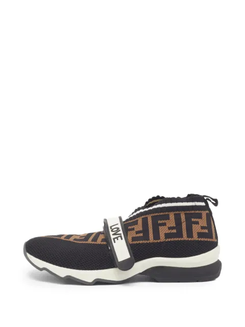 Fendi Pre-Owned Rockoko FF knit sneakers Black 1364289