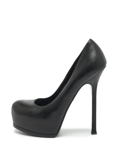 Saint Laurent Pre-Owned Tribtoo platform pumps Black 1364753