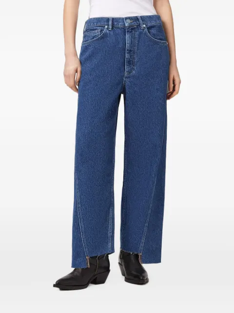 AllSaints Fox loose-fit raw-cut jeans Blue W065EE