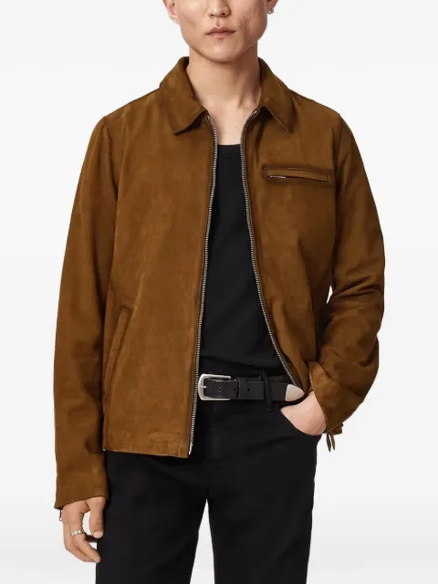 AllSaints Ashwood zip-up jacket Brown M043LE