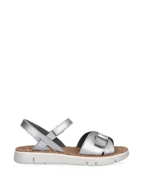 Camper Oruga metallic-effect buckle-detail sandals Silver K200631
