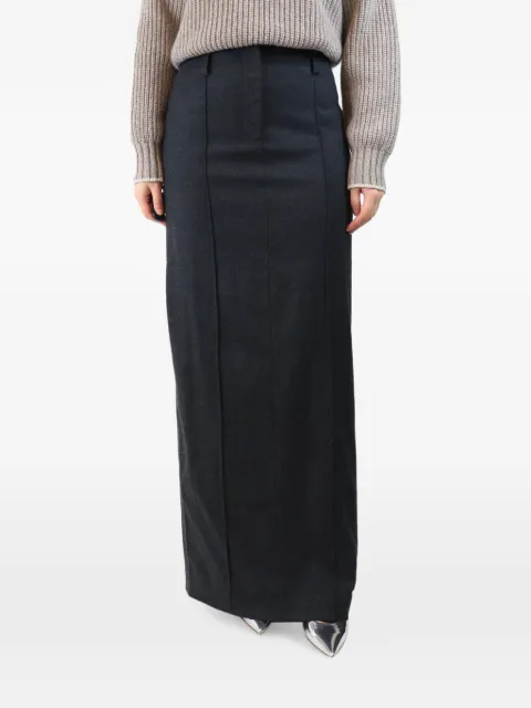 G. seam-detail maxi skirt Grey 081969