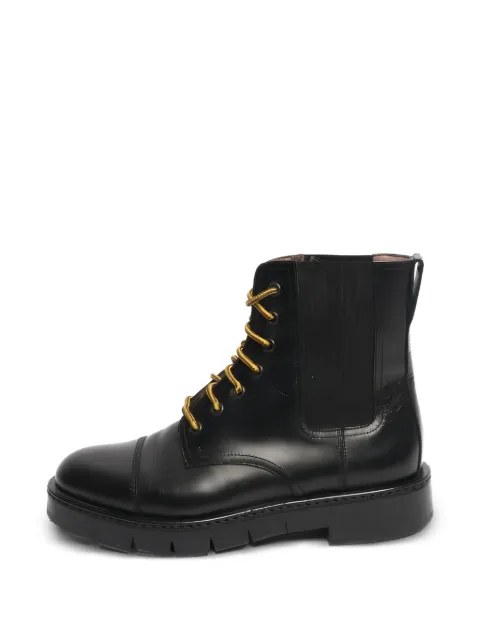 Ferragamo Pre-Owned leather ankle boots Black BLACKLEATHERLACEUPANKLEBOOTS