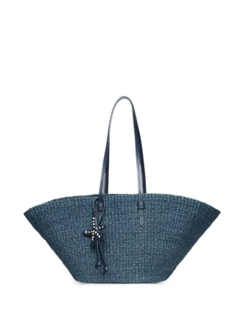 Poolside East West charm tote bag Blue PSEWCT099