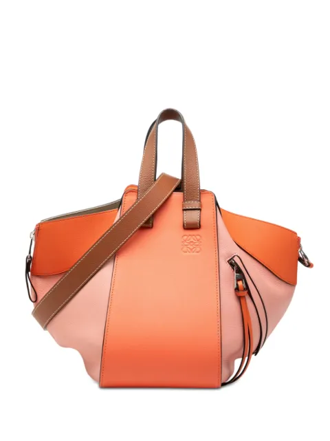 Loewe Pre-Owned 2019 Small Tricolor Soft Grained Calfskin Hammock Bag satchel Orange RHGF48MPDRAJFRQS