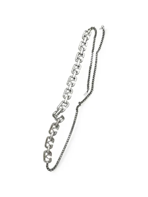 Valentino Garavani VLogo Signature crystal-embellished belt Silver WT0SG2AWG