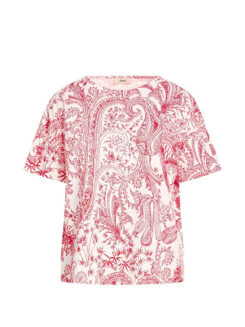 Herno paisley-print T-shirt White JG000192D52047P9999