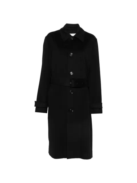 Lardini belted single-breasted coat Black AC23009ACC67626