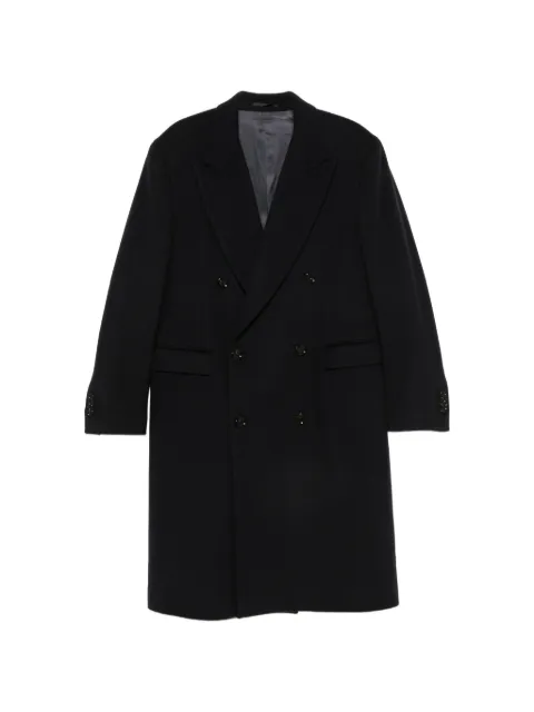 Lardini double-breasted peak-lapel coat Black AC40408ECN65601