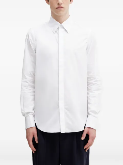 RHUDE logo-embroidered button-down shirt White RHSS26SR02361