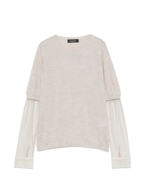 Fabiana Filippi sheer-panel top Neutrals MAD216F006M3190000