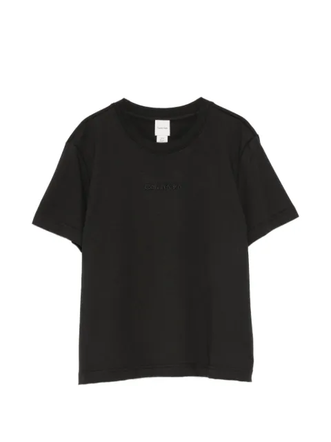 Calvin Klein logo-embroidered T-shirt Black LV044C905GUB1