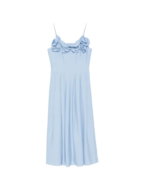Stine Goya ruffled spaghetti-strap dress Blue SGD290