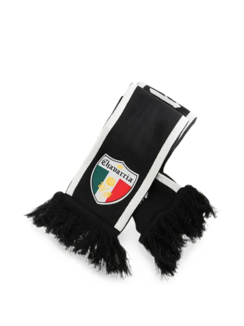 adidas x Adidas color-block fringed scarf Black KU1345