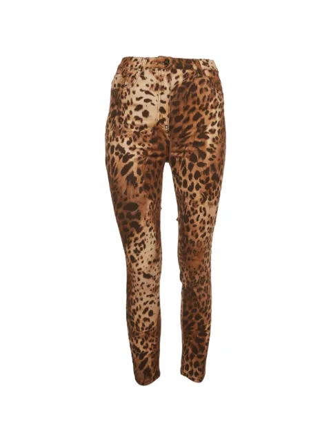 Elisabetta Franchi leopard-print jeans Brown 1365363
