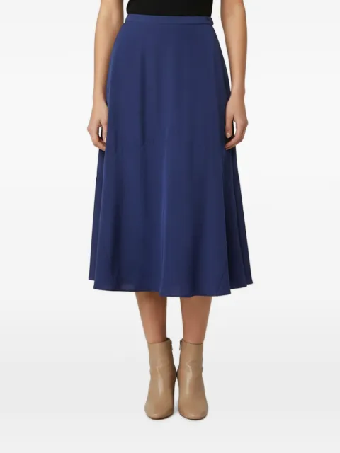 Kenzo Pre-Owned asymmetric crepe midi skirts Blue 1364794