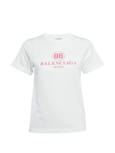 Balenciaga Pre-Owned logo-print jersey T-shirt White 1263848