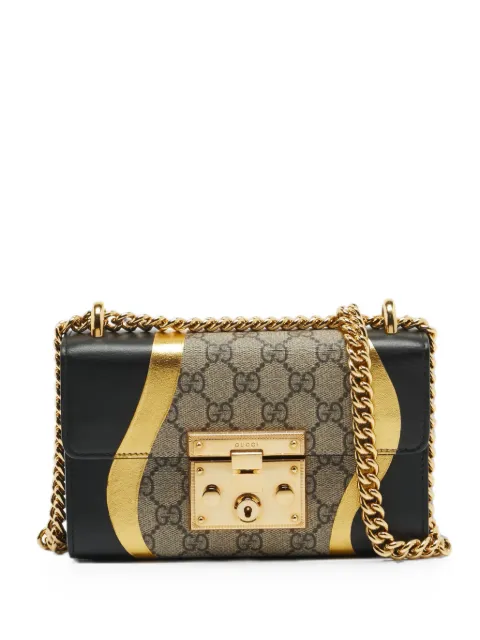 Gucci Pre-Owned Padlock small GG Supreme mini bag Black 1363869